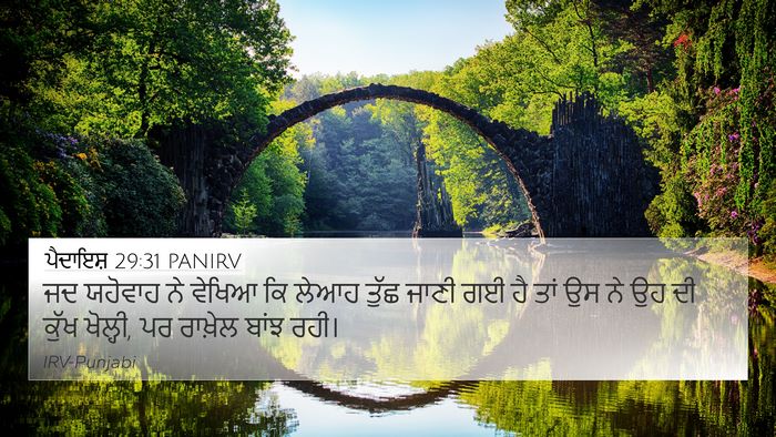 ਪੈਦਾਇਸ਼ 29:31 PANIRV Bible Verse Image
