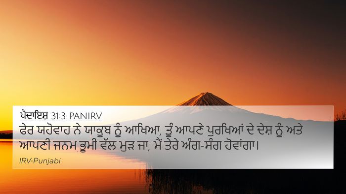 ਪੈਦਾਇਸ਼ 31:3 PANIRV Bible Verse Image