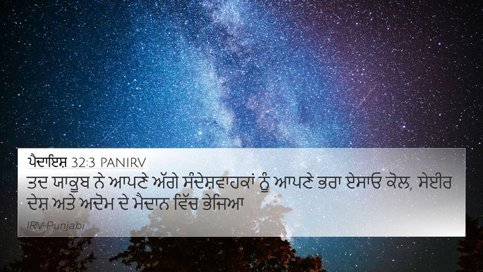 ਪੈਦਾਇਸ਼ 32:3 PANIRV Bible Verse Image