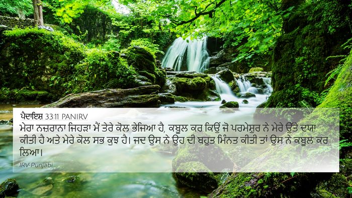 ਪੈਦਾਇਸ਼ 33:11 PANIRV Bible Verse Image