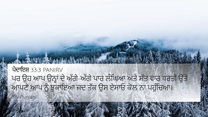 ਪੈਦਾਇਸ਼ 33:3 PANIRV Bible Verse Image