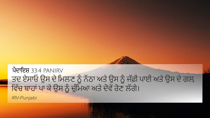 ਪੈਦਾਇਸ਼ 33:4 PANIRV Bible Verse Image