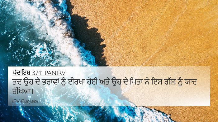 ਪੈਦਾਇਸ਼ 37:11 PANIRV Bible Verse Image