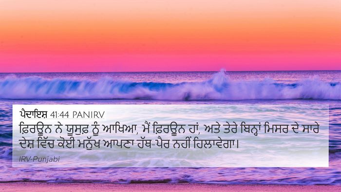 ਪੈਦਾਇਸ਼ 41:44 PANIRV Bible Verse Image