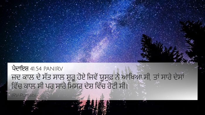 ਪੈਦਾਇਸ਼ 41:54 PANIRV Bible Verse Image