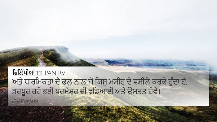 ਫਿਲਿੱਪੀਆਂ 1:11 PANIRV Bible Verse Image