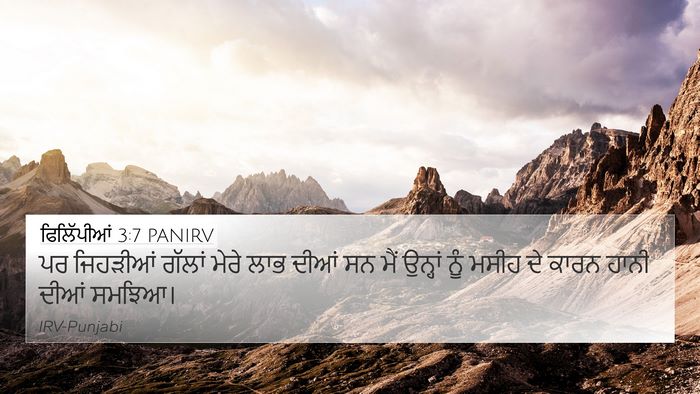 ਫਿਲਿੱਪੀਆਂ 3:7 PANIRV Bible Verse Image