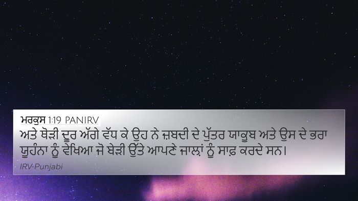 ਮਰਕੁਸ 1:19 PANIRV Bible Verse Image