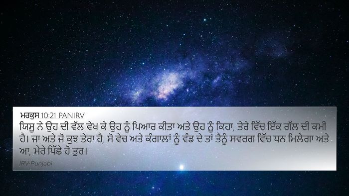 ਮਰਕੁਸ 10:21 PANIRV Bible Verse Image
