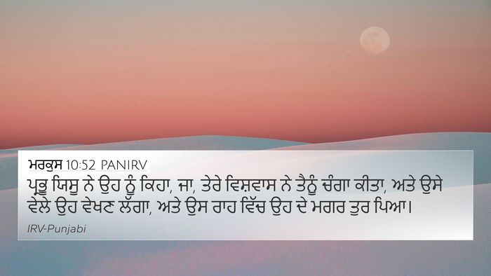 ਮਰਕੁਸ 10:52 PANIRV Bible Verse Image