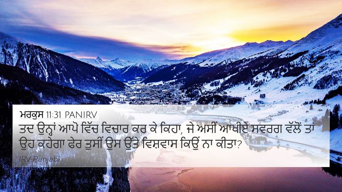 ਮਰਕੁਸ 11:31 PANIRV Bible Verse Image