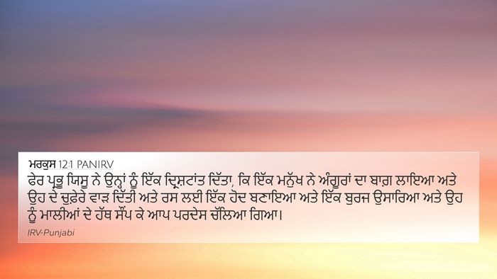 ਮਰਕੁਸ 12:1 PANIRV Bible Verse Image
