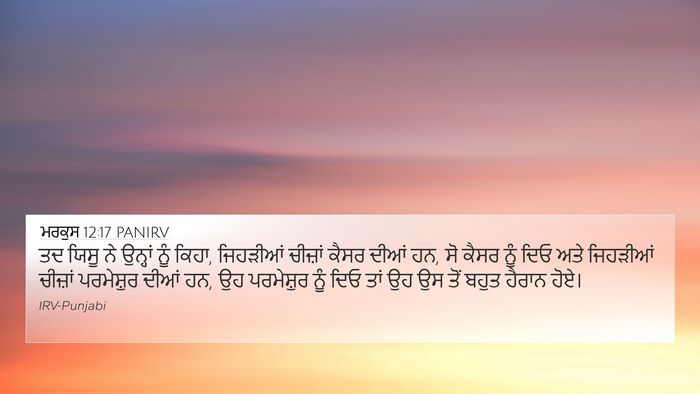 ਮਰਕੁਸ 12:17 PANIRV Bible Verse Image