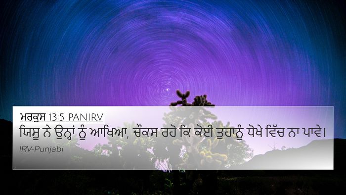 ਮਰਕੁਸ 13:5 PANIRV Bible Verse Image