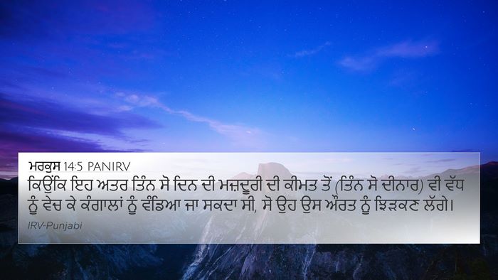 ਮਰਕੁਸ 14:5 PANIRV Bible Verse Image