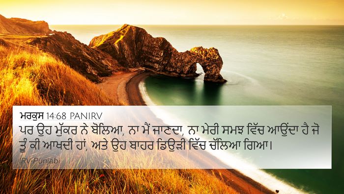 ਮਰਕੁਸ 14:68 PANIRV Bible Verse Image