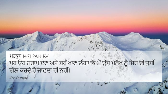 ਮਰਕੁਸ 14:71 PANIRV Bible Verse Image