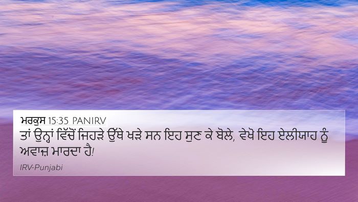 ਮਰਕੁਸ 15:35 PANIRV Bible Verse Image