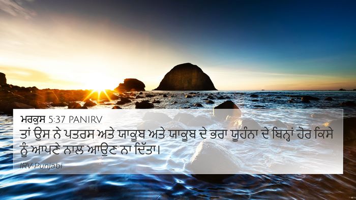 ਮਰਕੁਸ 5:37 PANIRV Bible Verse Image