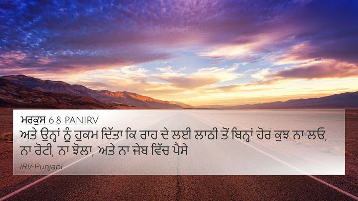 ਮਰਕੁਸ 6:8 PANIRV Bible Verse Image