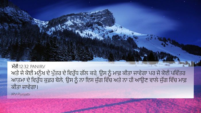 ਮੱਤੀ 12:32 PANIRV 4K Wallpaper - ਅਤੇ ਜੇ ਕੋਈ ਮਨੁੱਖ ਦੇ - 4K Wallpaper Bible Verse