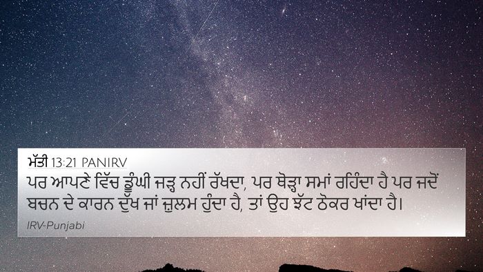 ਮੱਤੀ 13:21 PANIRV Bible Verse Image