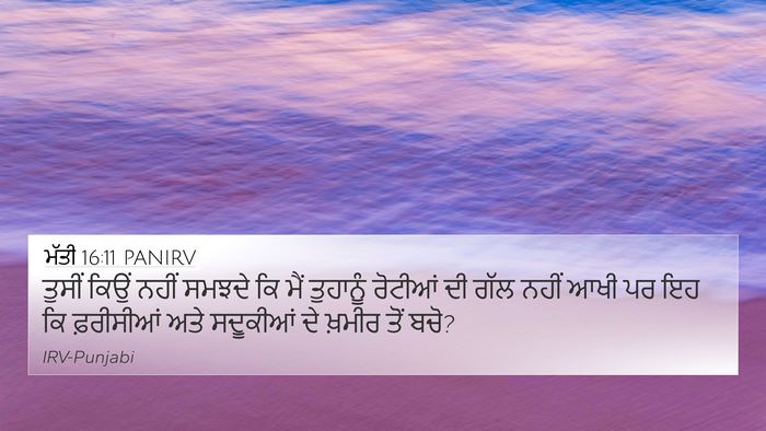 ਮੱਤੀ 16:11 PANIRV Bible Verse Image