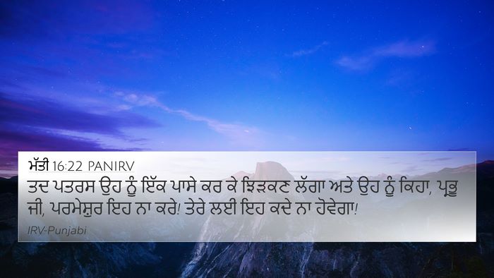 ਮੱਤੀ 16:22 PANIRV Bible Verse Image