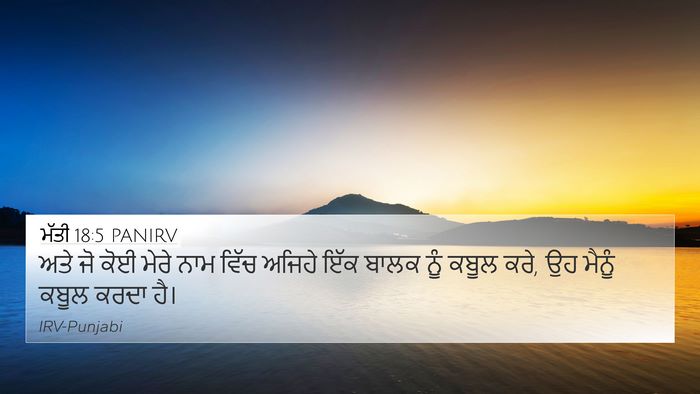 ਮੱਤੀ 18:5 PANIRV Bible Verse Image