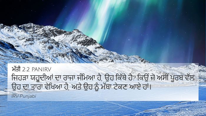 ਮੱਤੀ 2:2 PANIRV Bible Verse Image