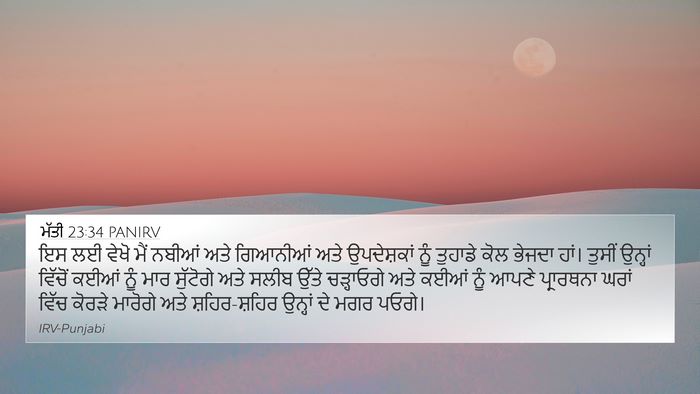 ਮੱਤੀ 23:34 PANIRV Bible Verse Image