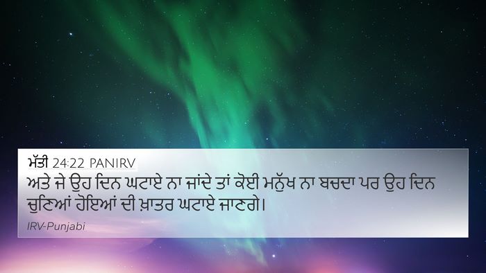 ਮੱਤੀ 24:22 PANIRV Bible Verse Image