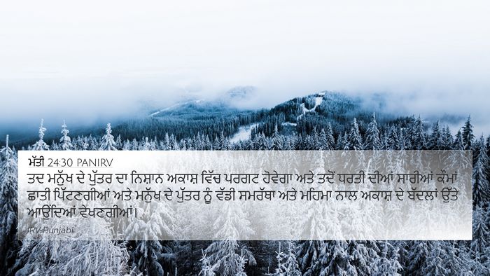 ਮੱਤੀ 24:30 PANIRV Bible Verse Image