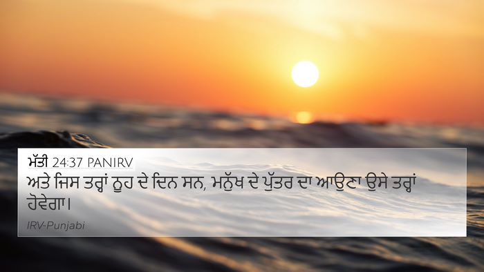 ਮੱਤੀ 24:37 PANIRV Bible Verse Image
