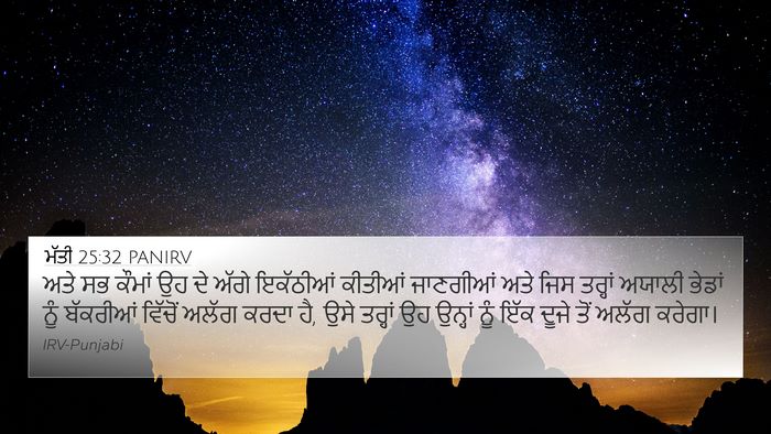 ਮੱਤੀ 25:32 PANIRV Bible Verse Image