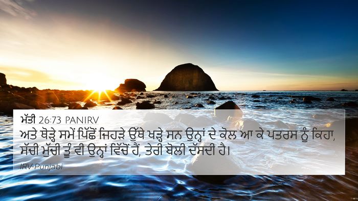 ਮੱਤੀ 26:73 PANIRV 4K Wallpaper - ਅਤੇ ਥੋੜ੍ਹੇ ਸਮੇਂ - 4K Wallpaper Bible Verse