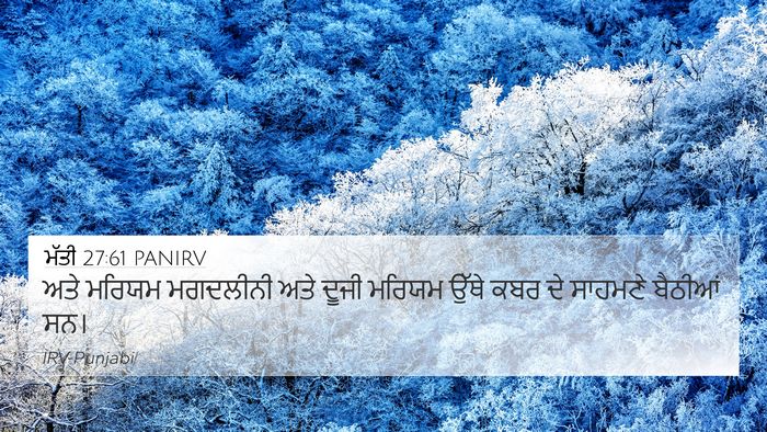 ਮੱਤੀ 27:61 PANIRV 4K Wallpaper - ਅਤੇ ਮਰਿਯਮ ਮਗਦਲੀਨੀ - 4K Wallpaper Bible Verse