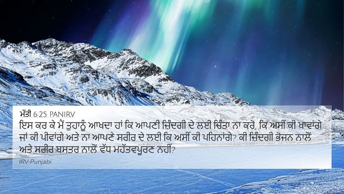 ਮੱਤੀ 6:25 PANIRV Bible Verse Image