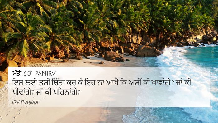 ਮੱਤੀ 6:31 PANIRV Bible Verse Image