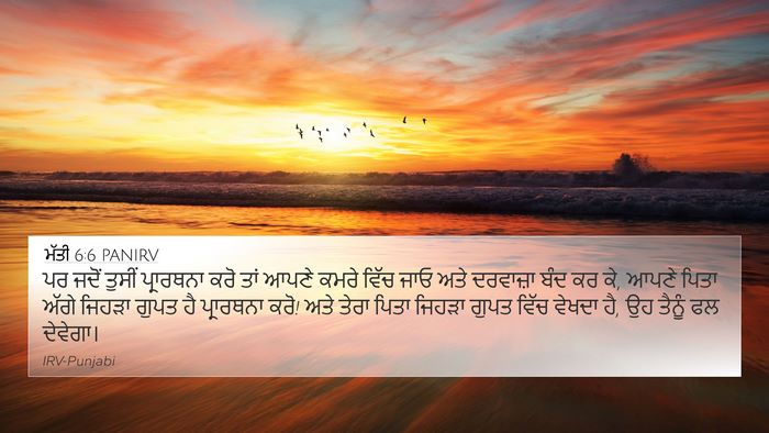 ਮੱਤੀ 6:6 PANIRV Bible Verse Image