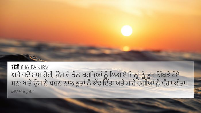 ਮੱਤੀ 8:16 PANIRV Bible Verse Image