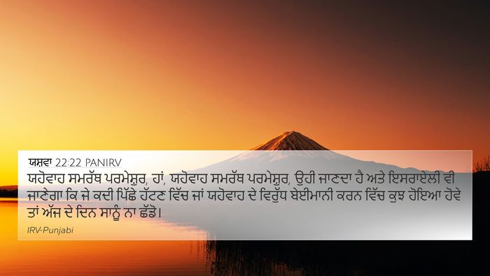 ਯਸ਼ਵਾ 22:22 PANIRV Bible Verse Image