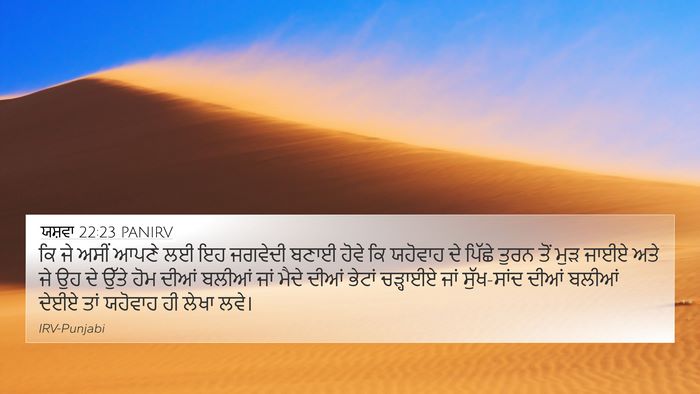 ਯਸ਼ਵਾ 22:23 PANIRV Bible Verse Image