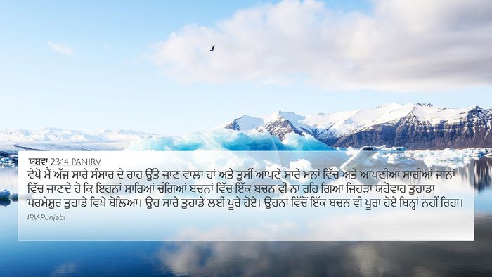 ਯਸ਼ਵਾ 23:14 PANIRV 4K Wallpaper - ਵੇਖੋ ਮੈਂ ਅੱਜ ਸਾਰੇ - 4K Wallpaper Bible Verse