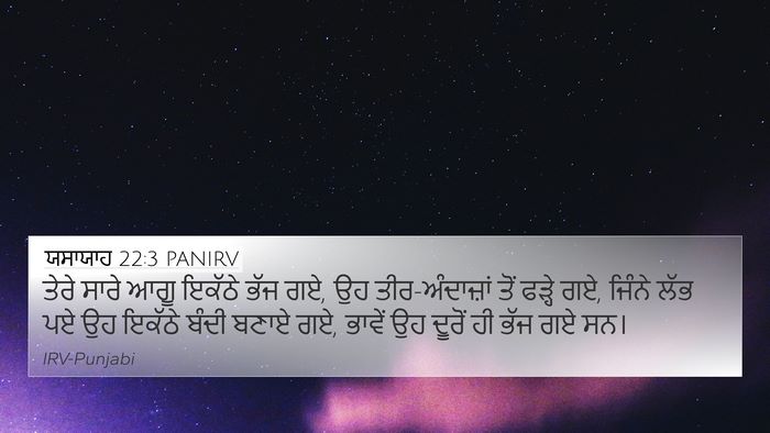 ਯਸਾਯਾਹ 22:3 PANIRV Bible Verse Image