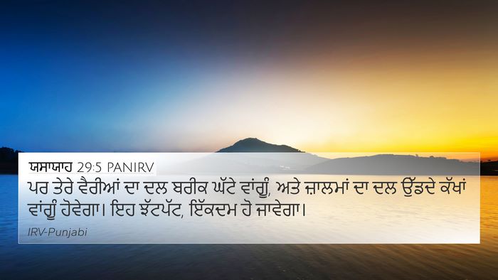 ਯਸਾਯਾਹ 29:5 PANIRV Bible Verse Image