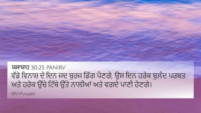 ਯਸਾਯਾਹ 30:25 PANIRV Bible Verse Image