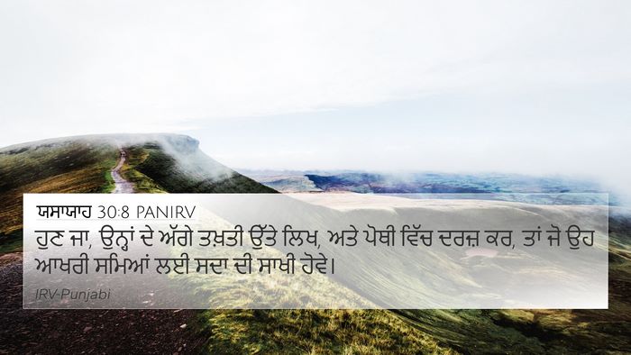 ਯਸਾਯਾਹ 30:8 PANIRV Bible Verse Image