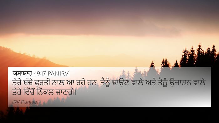 ਯਸਾਯਾਹ 49:17 PANIRV Bible Verse Image