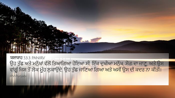 ਯਸਾਯਾਹ 53:3 PANIRV Bible Verse Image